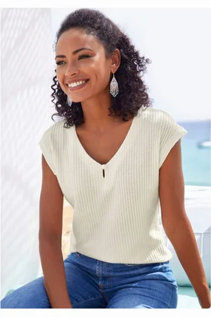 Lascana Shirt met korte mouwen Met sierkraaltje van zachte piquékwaliteit