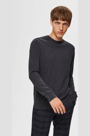 SELECTED Gebreide trui SLHBERG CREW NECK NOOS