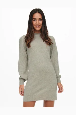 JDY Gebreide jurk RUE LIFE L/S HIGH NECK DRESS KNT NOOS