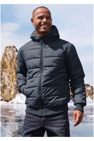 john devin Gewatteerde jas Outdoorjacke met gebreide boorden