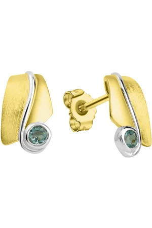 Firetti Paar oorstekers Sieraad cadeau zilver 925 oorbellen bicolor