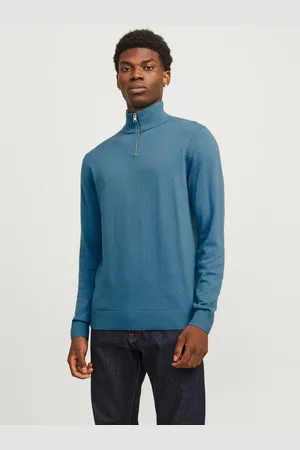 JACK & JONES Schipperstrui JJEEMIL KNIT HALF ZIP NOOS