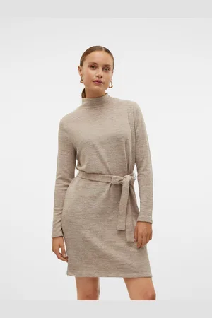 VERO MODA Gebreide jurk VMBELLA LS SHORT DRESS JRS NOOS