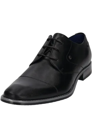Bugatti Veterschoenen met sierstiksels, smalle vorm, vrijetijdsschoen, lage schoen, veterschoen