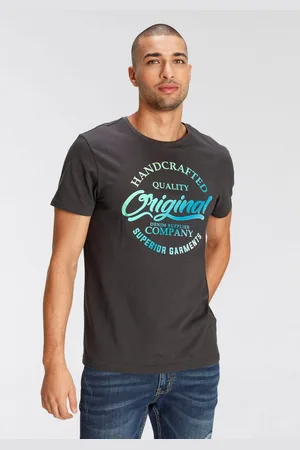AJC T-shirt korte mouwen, smalle snit, bedrukt of effen