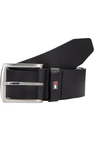 Tommy Hilfiger Leren riem New Denton 4 cm NEW DENTON RIEM met vlag-logo lus