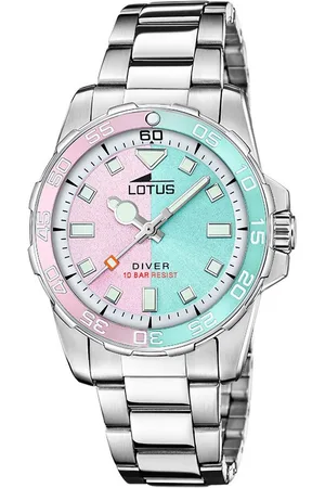 Lotus Kwartshorloge Polshorloge, dameshorloge, roestvrijstalen armband, tot 10 bar waterdicht