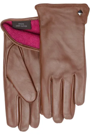Pearlwood Leren handschoenen MEG decoratieve rockstud - elastische band - zijopening