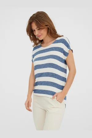 VERO MODA Shirt met korte mouwen VMWIDE STRIPE SL TOP GA JRS NOOS