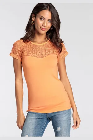 melrose T-shirt met elegante kantdetails - nieuwe collectie