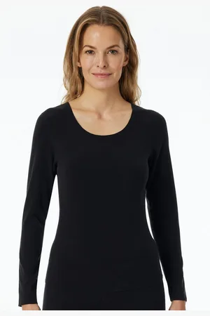 Schiesser Shirt met lange mouwen "Invisible Soft Warming" met open gesneden randen en platte naden