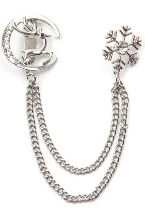 Firetti Broche Sieraad cadeau broche ketting sneeuwvlok, maan, hert
