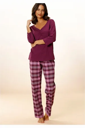 VIVANCE DREAMS Pyjama met geruite broek (2-delig, 1 stuk)