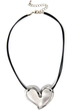Firetti Ketting met hanger Hart, tweerijige ketting, mat, glanzend