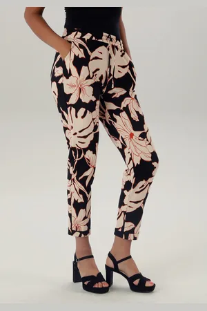 Aniston Comfortbroek met grootschalig en abstract bloemenpatroon - nieuwe collectie