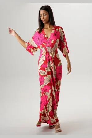 Aniston Zomerjurk met grote bloemen- en bladprint