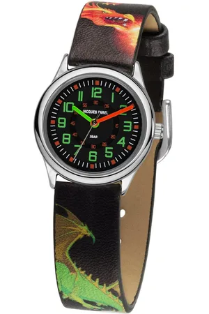 JACQUES FAREL Kwartshorloge Dinosaurushorloge, HCC 333 Horloge, kinderhorloge, ideaal ook als cadeau, met dinosauriermotief