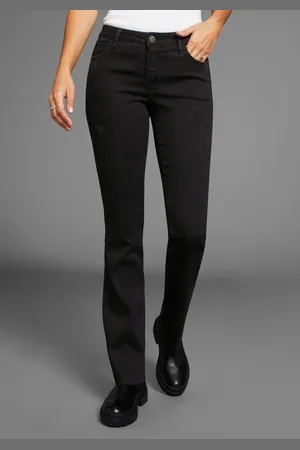 ARIZONA Bootcut jeans Ultra Stretch uitlopende pasvorm, modieuze used-look, normale taille