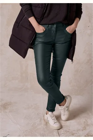 CECIL Imitatieleren broek Scarlett in five-pocketsstijl