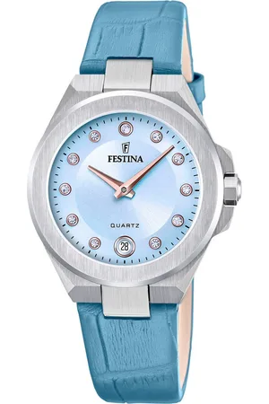 Festina Kwartshorloge Mademoiselle Horloge, dameshorloge, leren band, analoog, dag, zirkonia (synth.)
