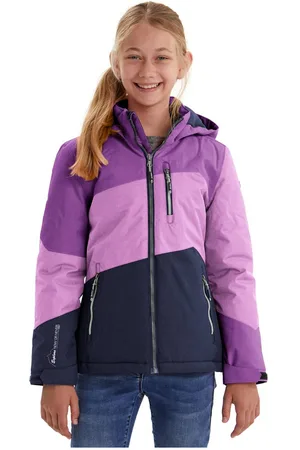 Killtec Outdoorjack Lynge GRLS JCKT B Waterdichte winterjas met capuchon, fleece, verstelbare mouwen