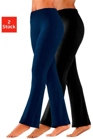 Vivance Jazzpants met licht uitlopende pijpen, loungewear (2-delig, Set van 2)