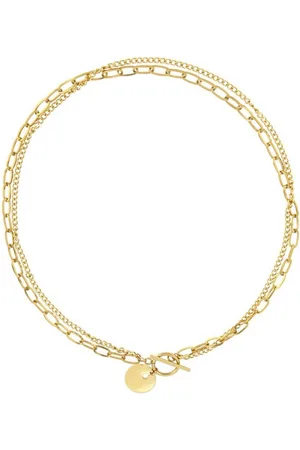 Lascana Ketting met hanger met t-sluiting en hanger, schakelketting, halssieraden