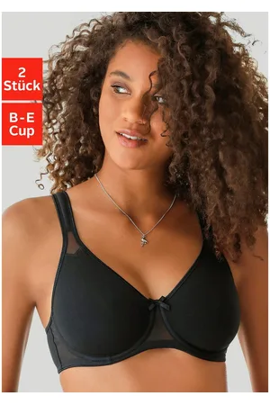 Petite Fleur T-shirt-bh met beugel en netinzetten, basic dessous (Set van 2)