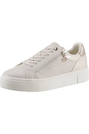 Tamaris Plateausneakers vrijetijdsschoen, lage schoen, veterschoen in vegan uitvoering