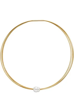 Firetti Halsring Sieraad cadeau omega-ring met parel Made in Germany - met cultivéparel uit de Stille Oceaan