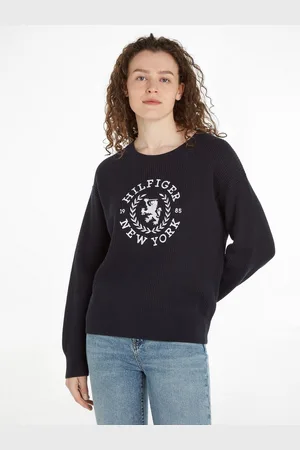 Tommy Hilfiger Trui met ronde hals met merklabel
