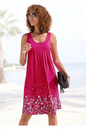 beachtime Strandjurk met bloemenprint, mini jurk, zomerjurk, strandjurk