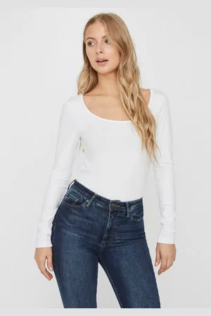 VERO MODA Shirt met lange mouwen VMMAXI gemaakt van biologisch katoen