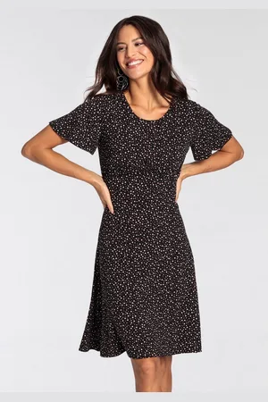 Laura Scott Jerseyjurk korte jurk, vrouwelijke look, van single-jersey, halfarm