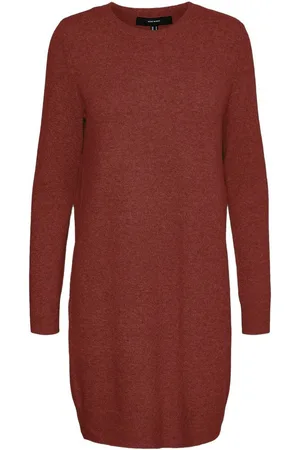 VERO MODA Gebreide jurk VMDOFFY LS O-NECK DRESS GA NOOS