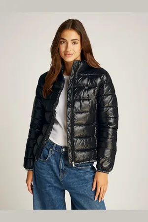 Tommy Hilfiger Gewatteerde jas TJW ESSENTIAL TAPE JACKET EXT in glanzende uitstraling, met vulling