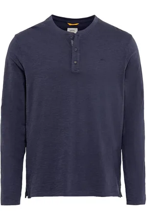 Camel Active Henleyshirt met geborduurd logo