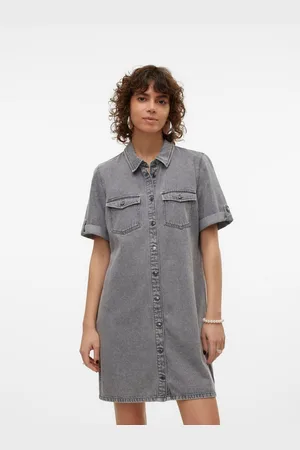 VERO MODA Jeans jurk VMJENNIE SS SHORT DENIM DRESS NOOS
