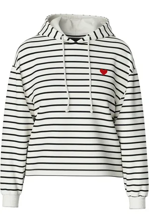 Pieces® Hoodie PCCHILLI LS HOODIE STRIPES EMB NOOS BC