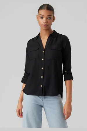 VERO MODA Overhemdblouse VMBUMPY L/S SHIRT NEW WVN GA NOOS