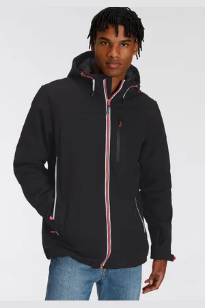 Polarino Winterjack voor koude temperaturen, van softshell, met capuchon, veel zakken