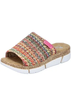 Rieker Slippers sleehak, zomerschoen, slippers in zomerlook