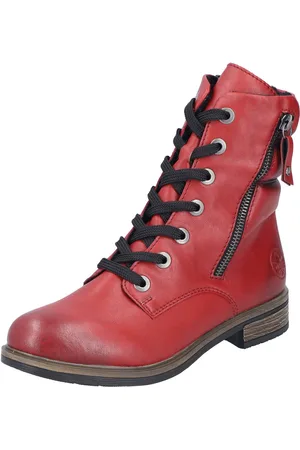 Rieker Veterlaarsjes lace-up boots, ankle boots, block heel, with inner zipper