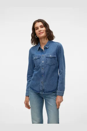 VERO MODA Jeans blouse VMJENNIE LS DENIM SHIRT MIX NOOS
