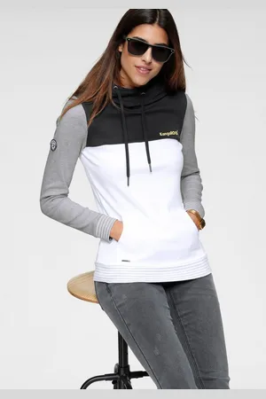 KangaROOS Hoodie Lange mouwen, figuurvolgende snit, van interlockmateriaal