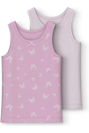 NAME IT Hemd NMFTANK TOP 2P PINK BUTTERFLY NOOS (set, 2 stuks)