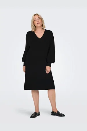 ONLY Gebreide jurk CARKATIA LS V-NECK DRESS KNT NOOS