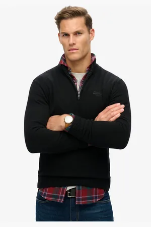 Superdry Gebreide trui ESSENTIAL EMB KNIT HALF ZIP