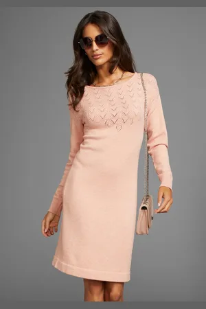 Laura Scott Gebreide jurk met ajourdetails