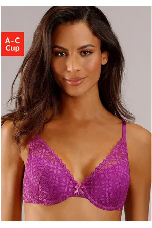 QS by s.Oliver Push-up-bh AMELIE van transparante bloemetjeskant, dessous
